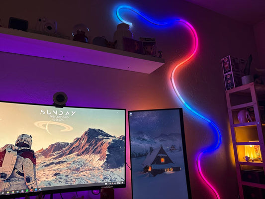 NeonGlow Smart Rope Strip Light with Music Syncing (5 Meters) by Cooksyy