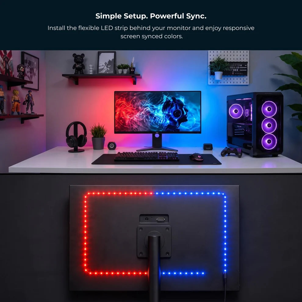 Cooksyy RGB Monitor Sync Backlight(Upto 50 Inches)