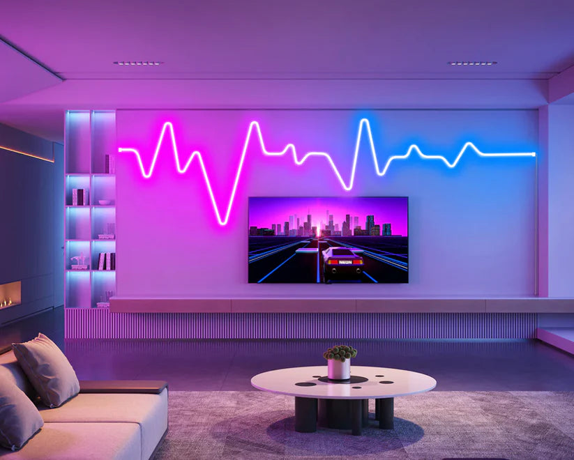 NeonGlow Smart Rope Strip Light with Music Syncing (5 Meters) by Cooksyy