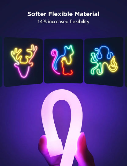NeonGlow Smart Rope Strip Light with Music Syncing (5 Meters) by Cooksyy