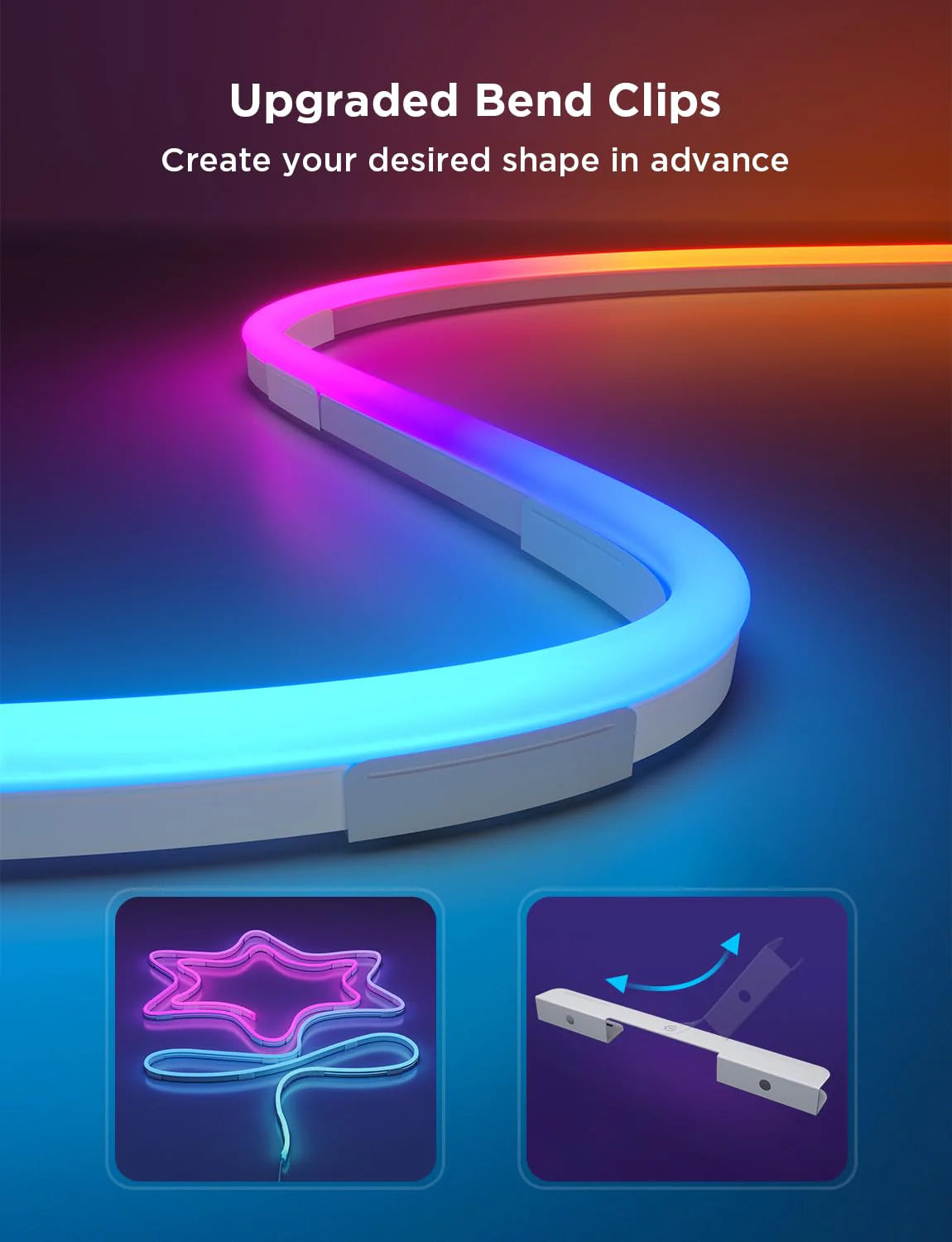 NeonGlow Smart Rope Strip Light with Music Syncing (5 Meters) by Cooksyy