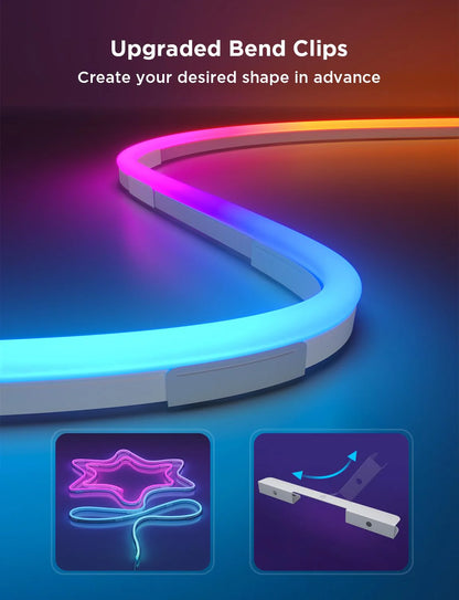 NeonGlow Smart Rope Strip Light with Music Syncing (5 Meters) by Cooksyy