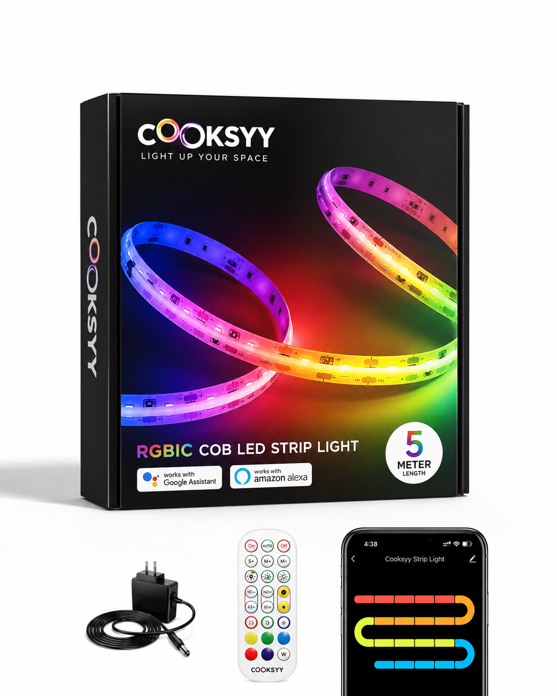 Cooksyy GlowSync™ Smart Strip Light